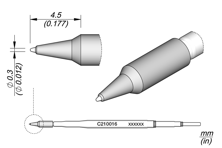 C210016 - Cartridge Conical Ø 0.3 S1